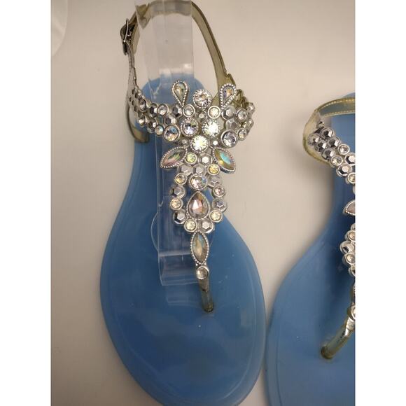 Olivia Miller Womens Flip Flops Sandals Size 9 US 40 EU Blue Jewel - Picture 6 of 6